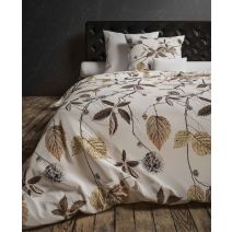 Heckett & Lane Flanel dekbedovertrek Abigail (Leaf brown)