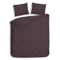 Heckettlane Flanel dekbedovertrek Alloro (Blackberry Wine)