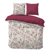 iSleep dekbedovertrek Anne Fleur in de kleur wit