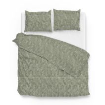 Zo! Home flanel dekbedovertrek Blitz (Kalamata Green)