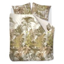 Tweepersoons Beddinghouse dekbedovertrek Caribe met een mooie tropische print in terra en okergele kleuren