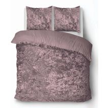 iSleep Dekbedovertrek Crushed Velvet (Roze)