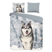 Good Morning Flanel dekbedovertrek 30119 Husky (Grey)