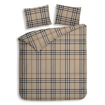 Heckettlane Flanel dekbedovertrek Leonardo (Beige)