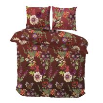 iSleep Flanel Dekbedovertrek Hannie (Bordeaux)