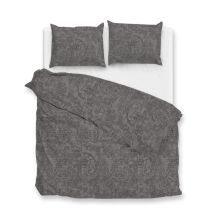 Zo! Home Dekbedovertrek Paisley di Lino (Dark Grey)