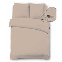 iSleep Dekbedovertrek Perkal (Medium Beige)
