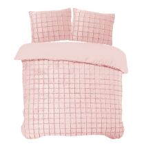 iSleep Dekbedovertrek Rabbit Check (Roze)