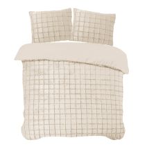 iSleep Dekbedovertrek Rabbit Check (Taupe)