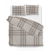 Zo! Home Flanel Dekbedovertrek Rombi (Natural)