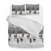 Zo! Home Flanel dekbedovertrek Ronald (White/Grey)