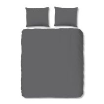 HIP Dekbedovertrek Katoen-Satijn Uni (Grijs)