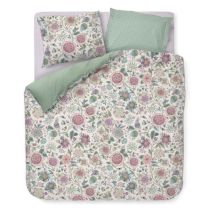 Pip Studio dekbedovertrek Viva Las Flores wit met kleurrijke bloemenprint van katoen