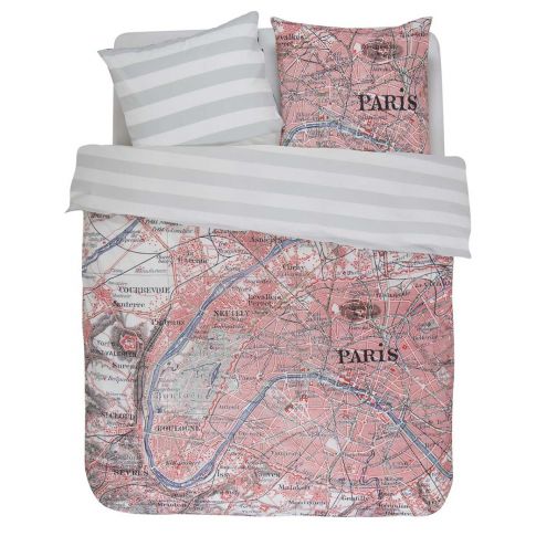 Shipley Iets Ondoorzichtig Covers en Co Dekbedovertrek Paris Citymap (Multi)