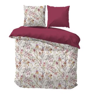iSleep dekbedovertrek Anne Fleur in de kleur wit