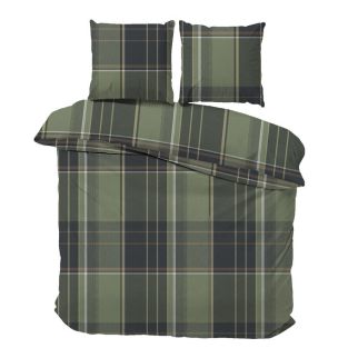 iSleep Flanel Dekbedovertrek Bram (Groen)