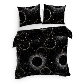 Heckett & Lane Flanel Dekbedovertrek Cayla (Night Black)