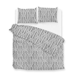 Zo! Home Flanel Dekbedovertrek Corda (Grey)