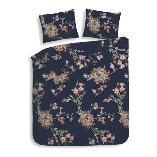 Heckett & Lane Flanel Dekbedovertrek Daisy (Navy Blue)