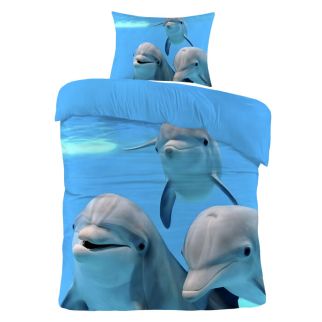 iSleep Dekbedovertrek Dolfijnen (Blauw)