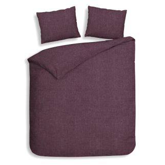 Heckett & Lane Flanel dekbedovertrek Franela (Bordeaux Red)
