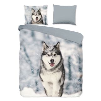 Good Morning Flanel dekbedovertrek 30119 Husky (Grey)