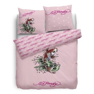 Ed Hardy dekbedovertrek Koi Fish (Pink)