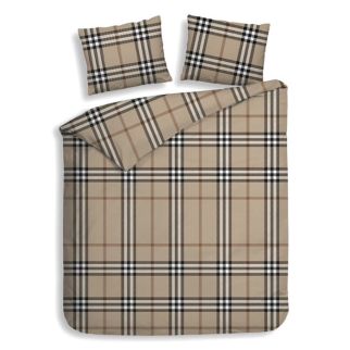 Heckettlane Flanel dekbedovertrek Leonardo (Beige)