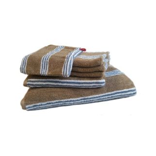 Marieke at Home Badtextiel Natural Stripe - Blauw