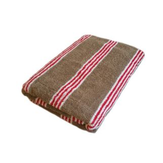 Marieke at Home Badtextiel Natural Stripe - Rood