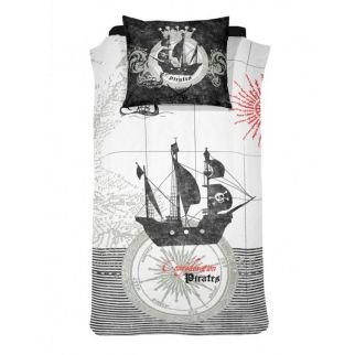 Damai Kids Dekbedovertrek Pirates (Black)