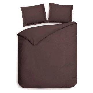 Heckett & Lane dekbedovertrek Punto (Marsala Brown)