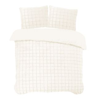 iSleep Dekbedovertrek Rabbit Check (Creme)