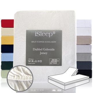 iSleep Split-Topper Hoeslaken Dubbel Jersey Combed Yarn