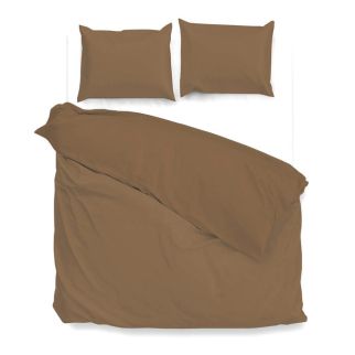 Zo! Home dekbedovertrek Velluto (Cognac Brown)